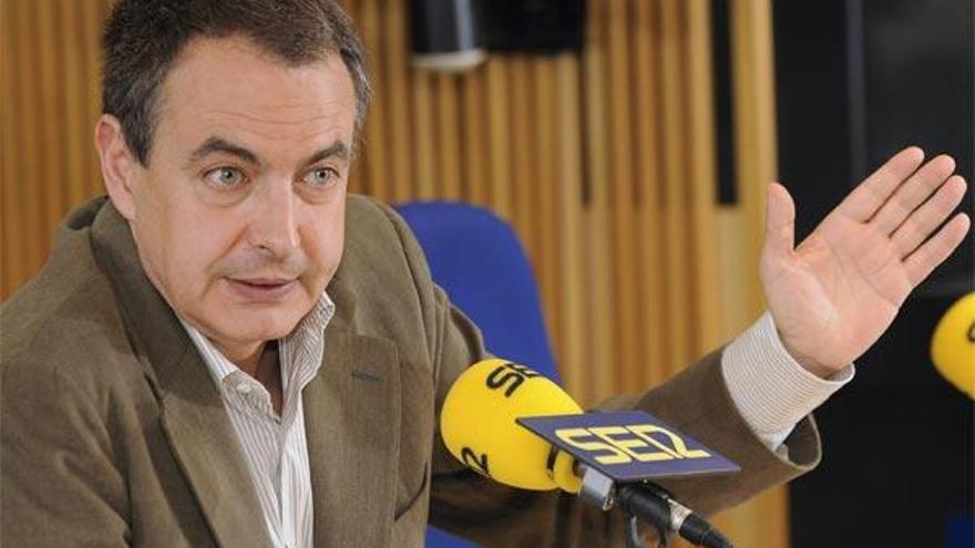 José Luis Rodríguez Zapatero durante la entrevista.