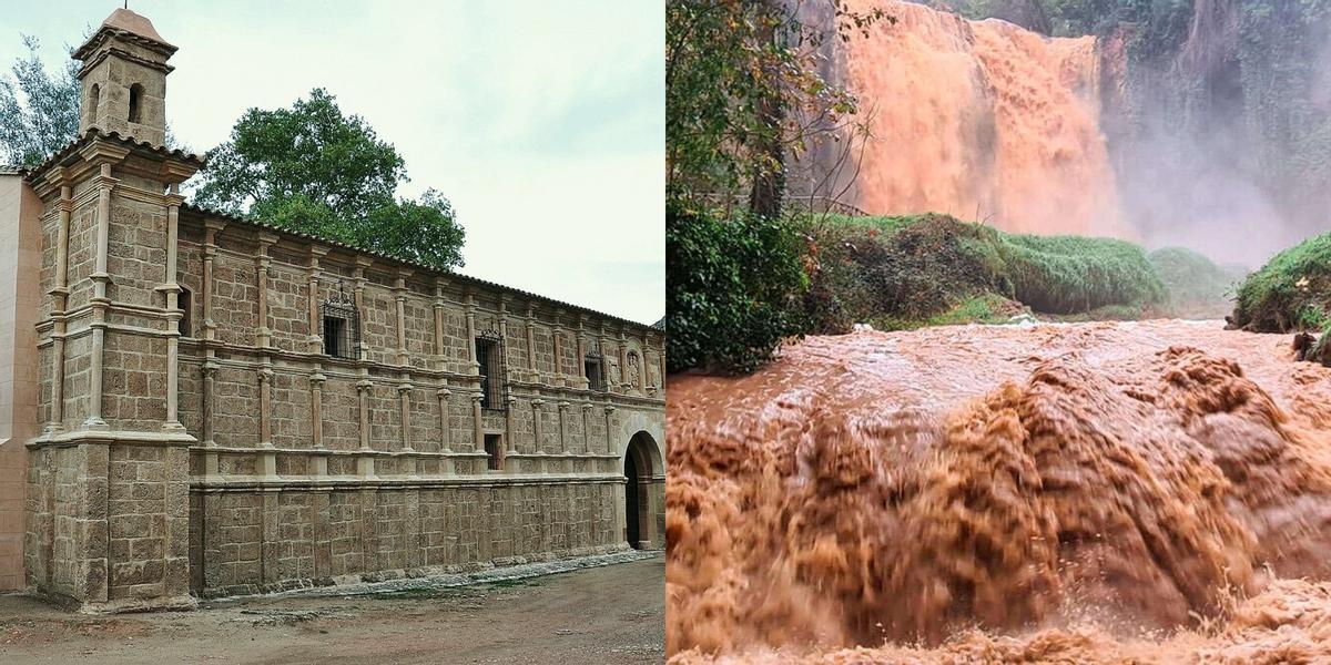 El Monasterio de Piedra de Zaragoza queda totalmente impracticable por las inundaciones.