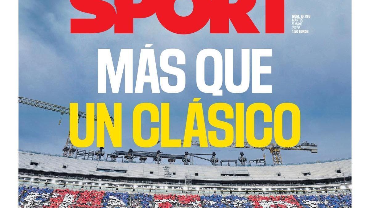 Esta es la portada de SPORT de hoy martes, 5 de mayo de 2026