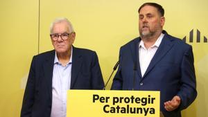 Ernest Maragall, número dos de ERC en el Senado. En la imagen, Maragall junto a Oriol Junqueras.