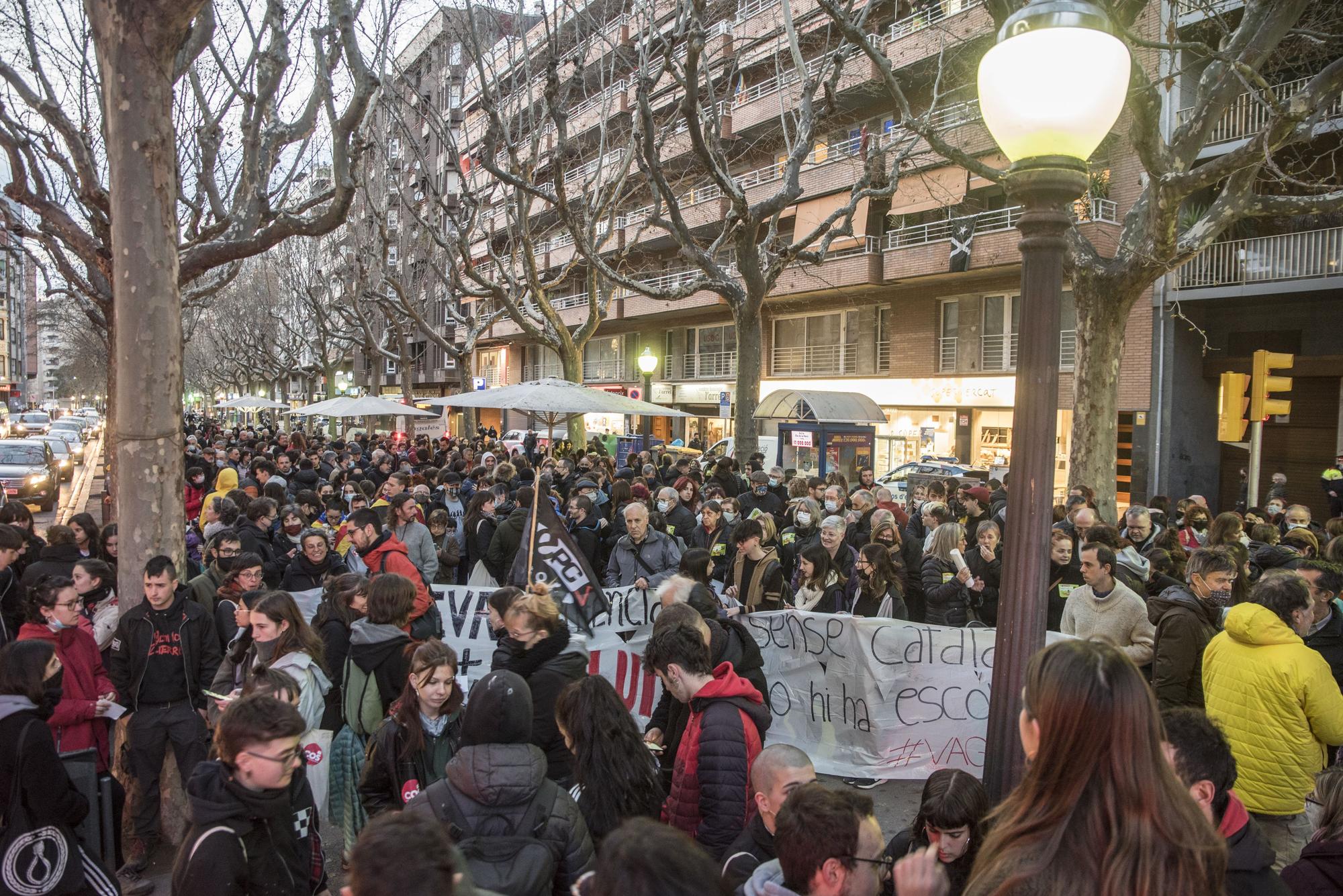 Manifestació a Manresa en defensa de l'escola en català