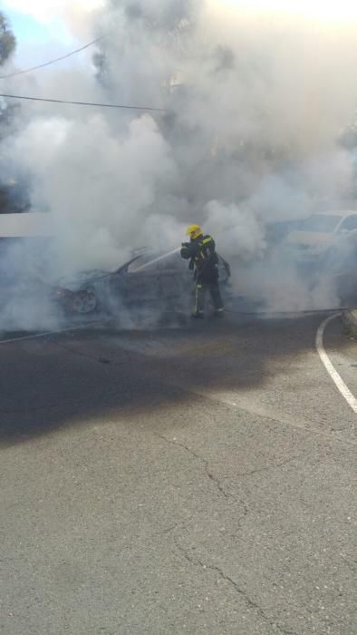 Incendio de un coche en Santa Brígida