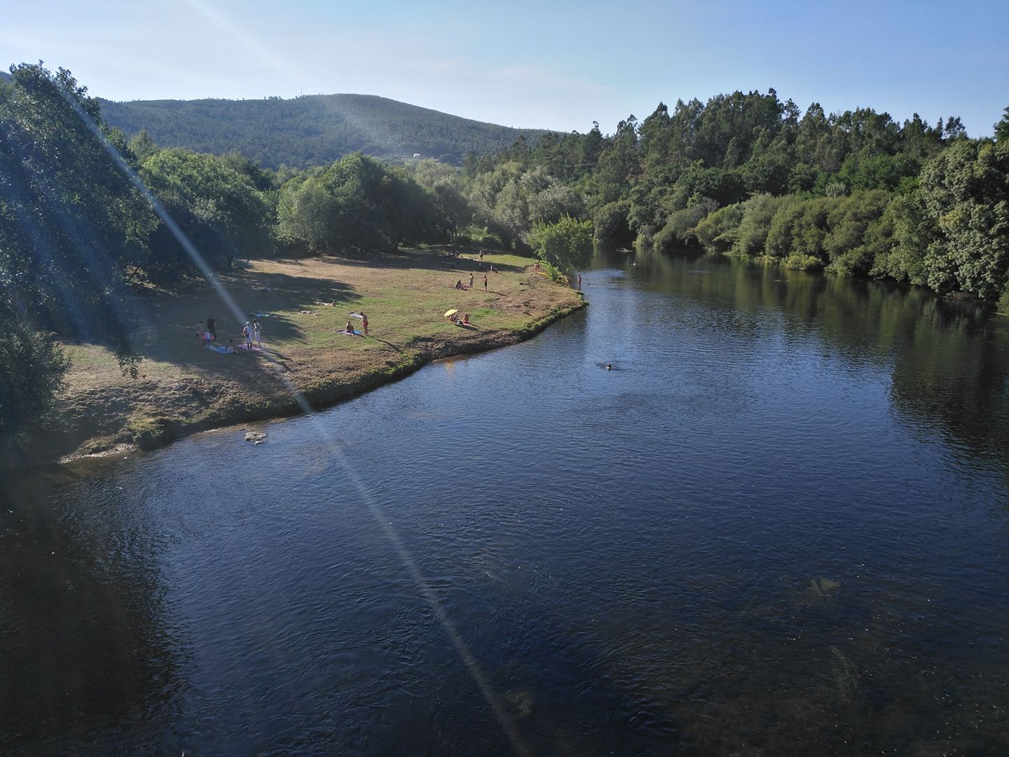 Playa fluvial de A Praíña.