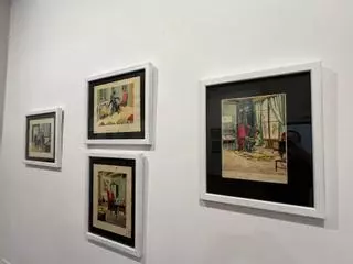Ribeira expone 65 dibujos con los que el artista Íñigo ilustró la obra 'Viaje al centro de la tierra', de Verne