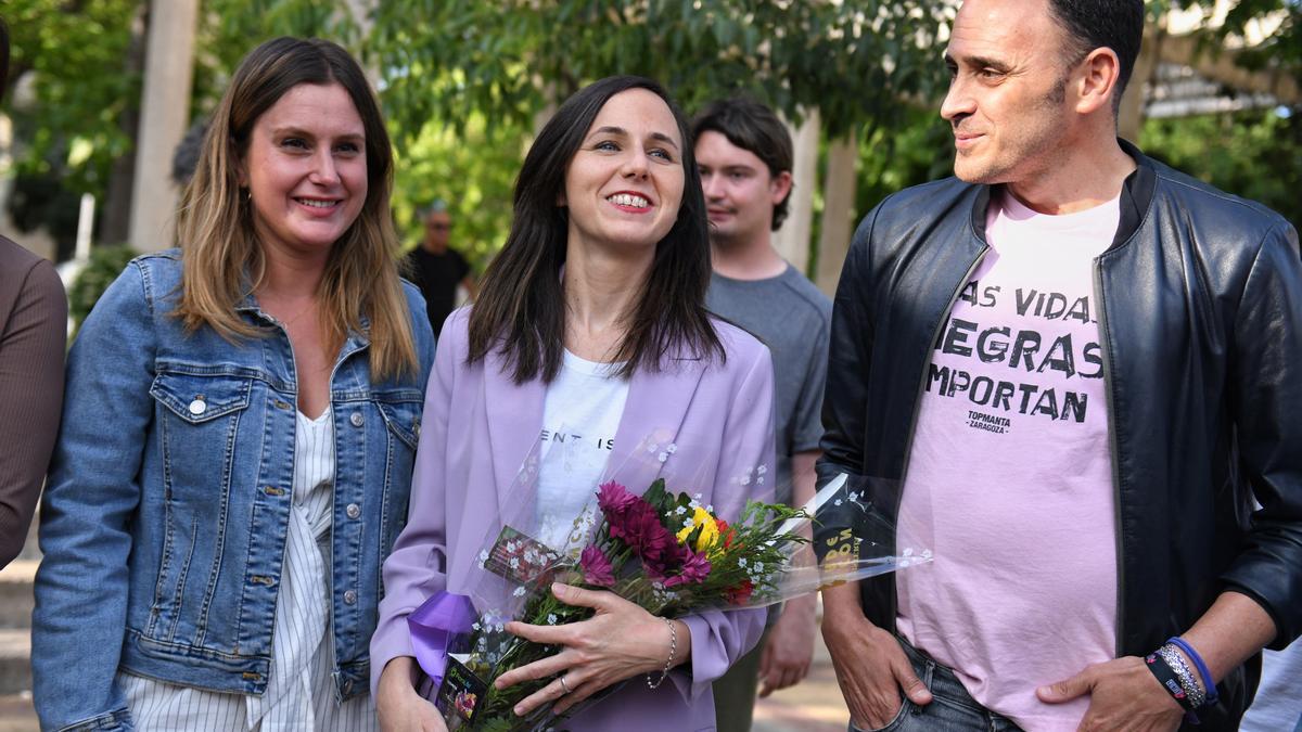 Alejandra Jacinto, Ione Belarra y Roberto Sotomayor.