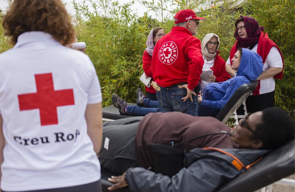 Simulacro de Cruz Roja en Castelló