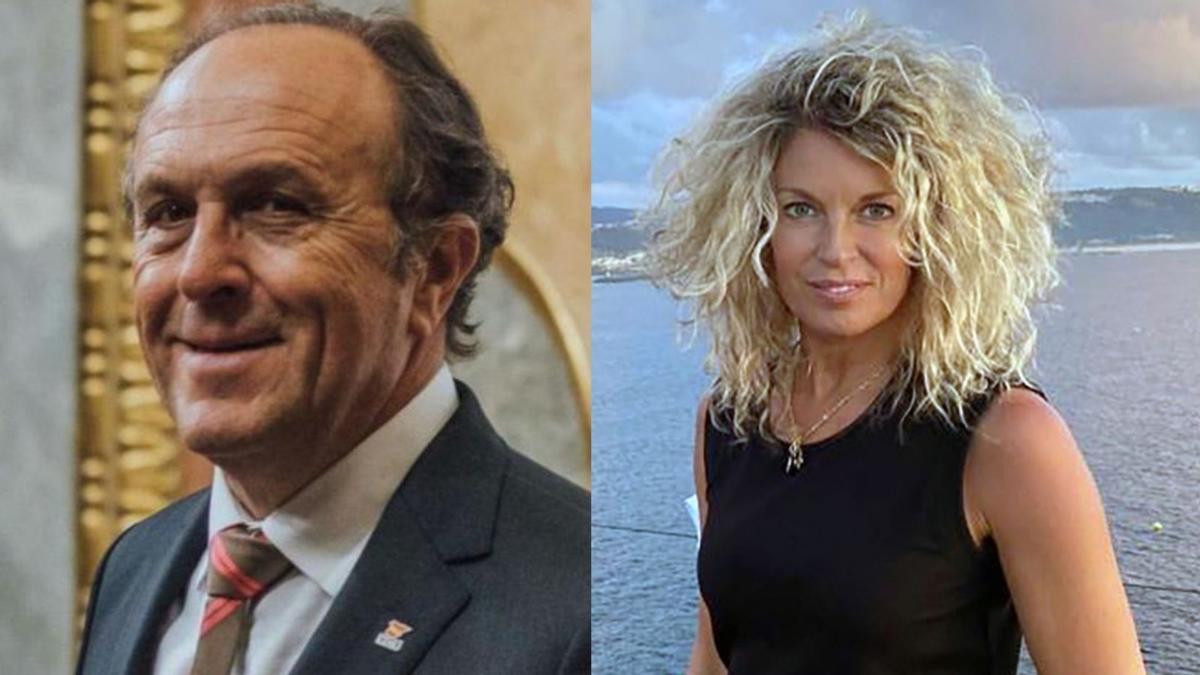 El portavoz de Vox en el Ayuntamiento de Murcia, Luis Gestoso, y su nueva trabajadora eventual, Nerea Alzola.