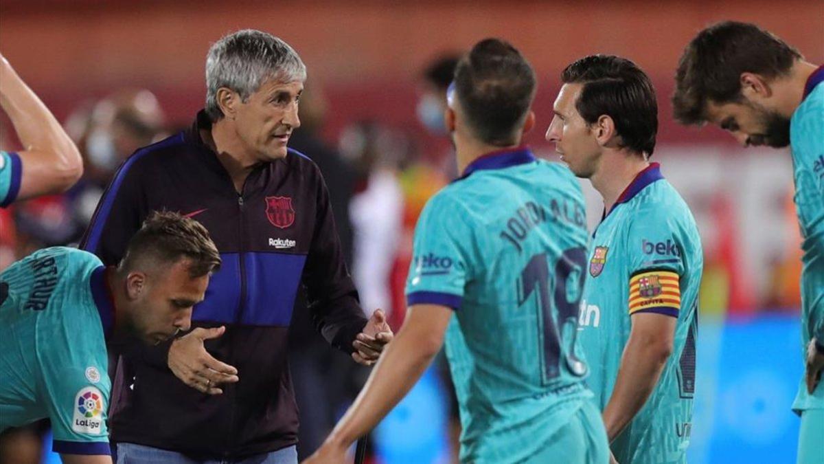 El FC Barcelona apuró su salida al terreno de juego en Mallorca