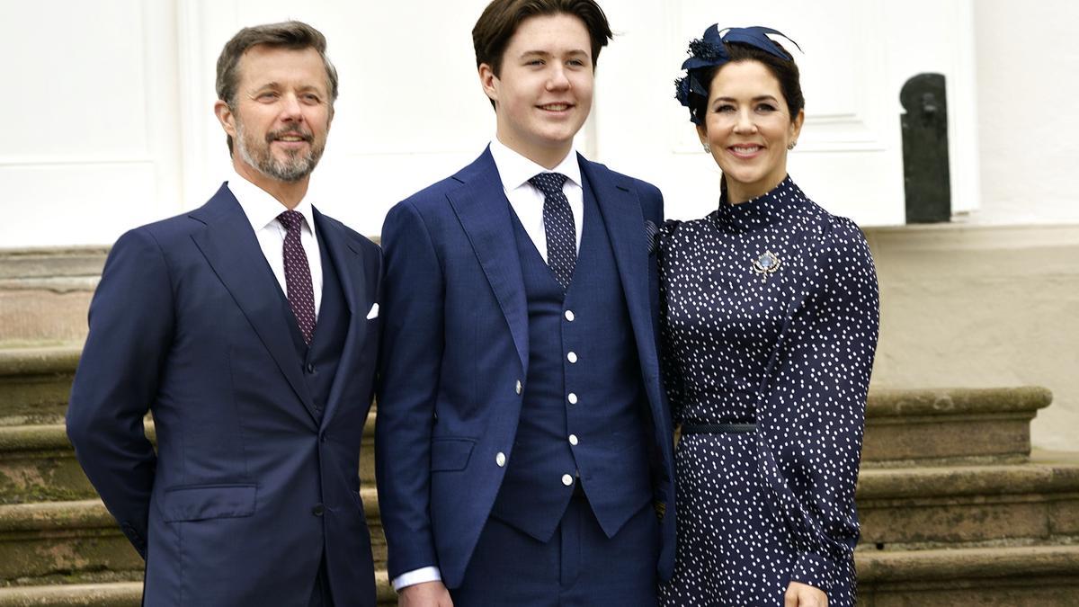 Prince Christian being confirmed in Fredensborg Castle Church