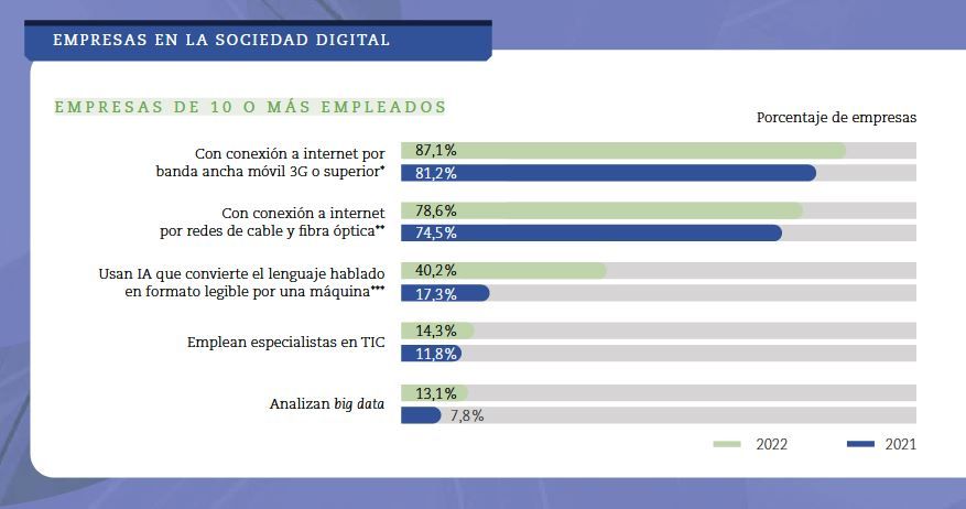 El 19,7% de las empresas de Baleares imparte formación TIC a sus empleados