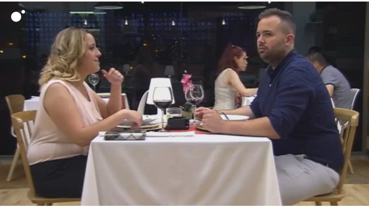 Lorena y Santiago, en su cita en 'First dates'