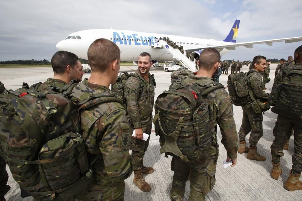 Salida de militares asturianos para Polonia