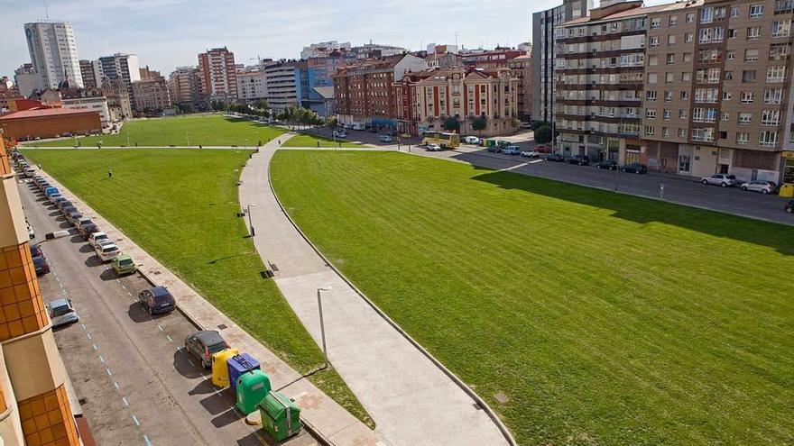 Vista de las parcelas del solarón.