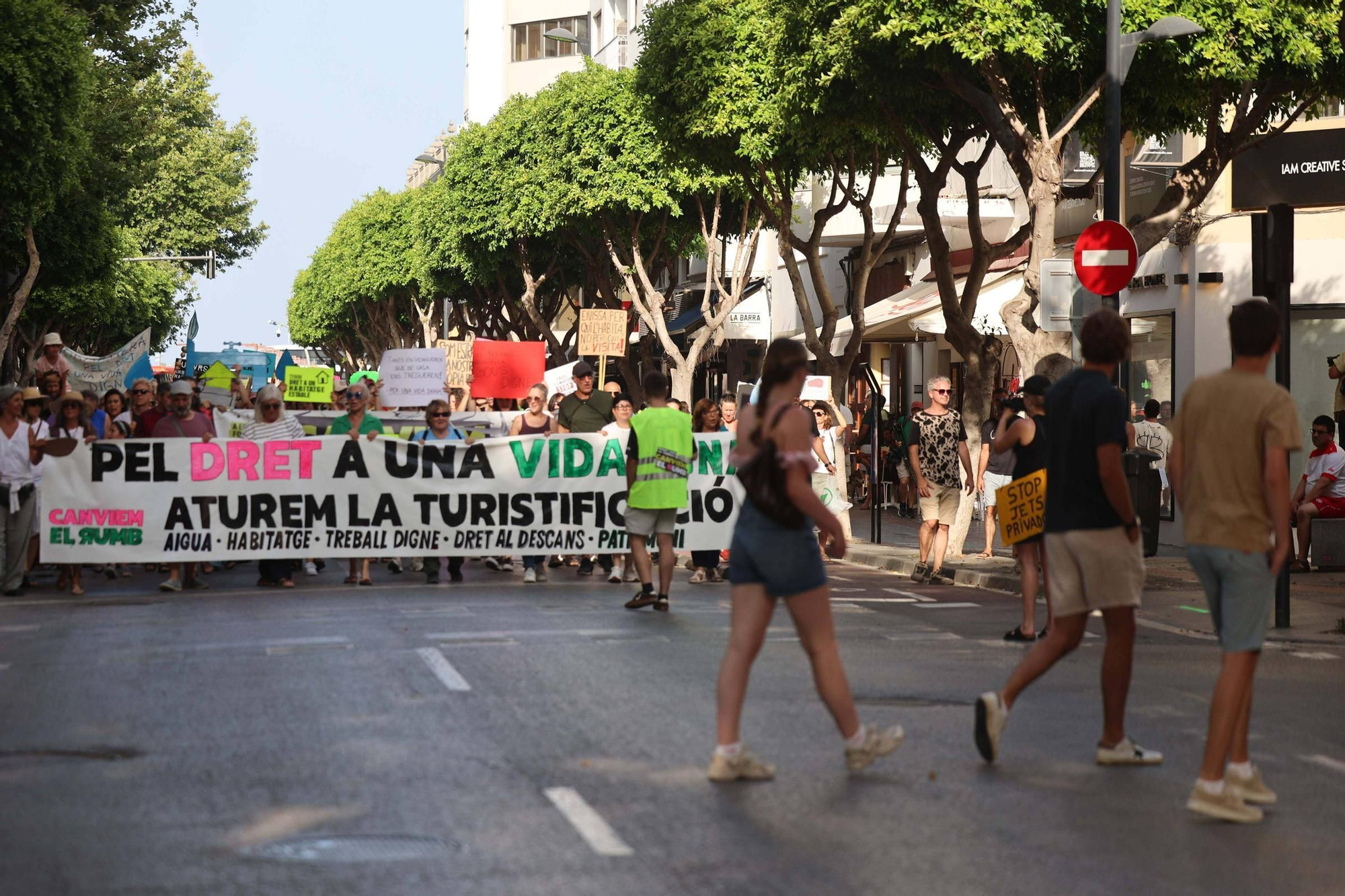 Manifestación contra la masificación turística en Ibiza