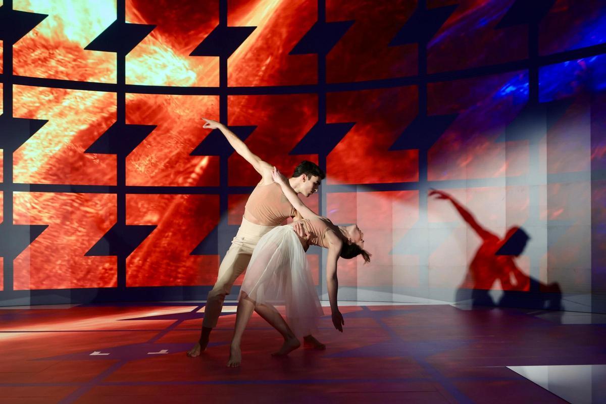 Actuación de LaMov en Fitur, este viernes.