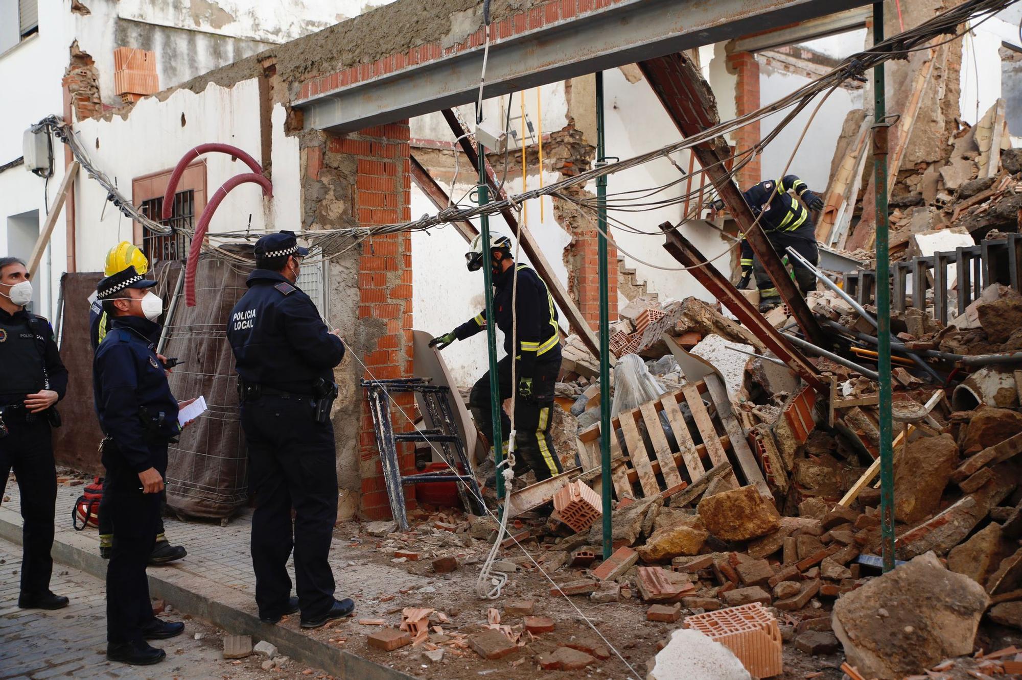 Derrumbe de una casa en obras en la calle de San Acisclo de Córdoba