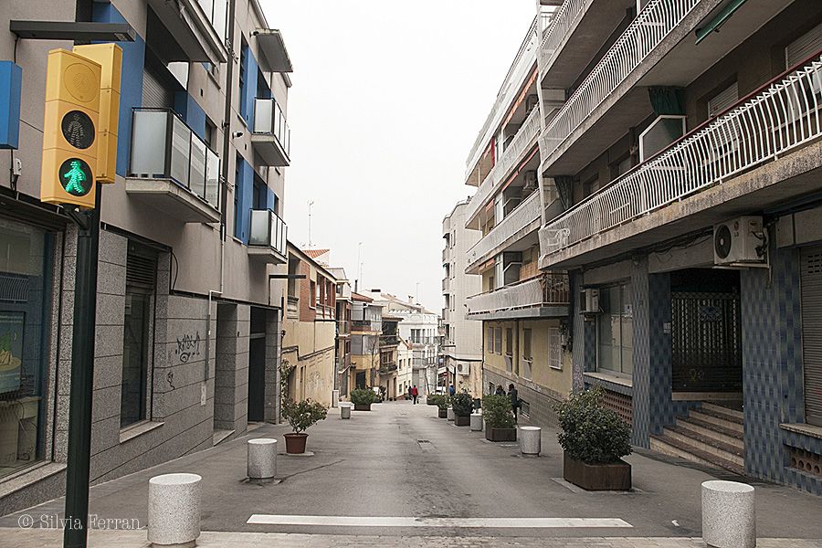 Vista de la calle Major de Parets desde la Av. de Lluís Companys