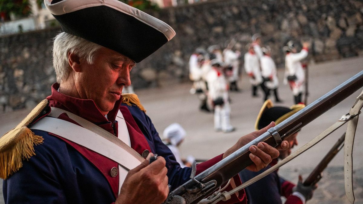 Recreación de la batalla de la Gesta entre ingleses y españoles