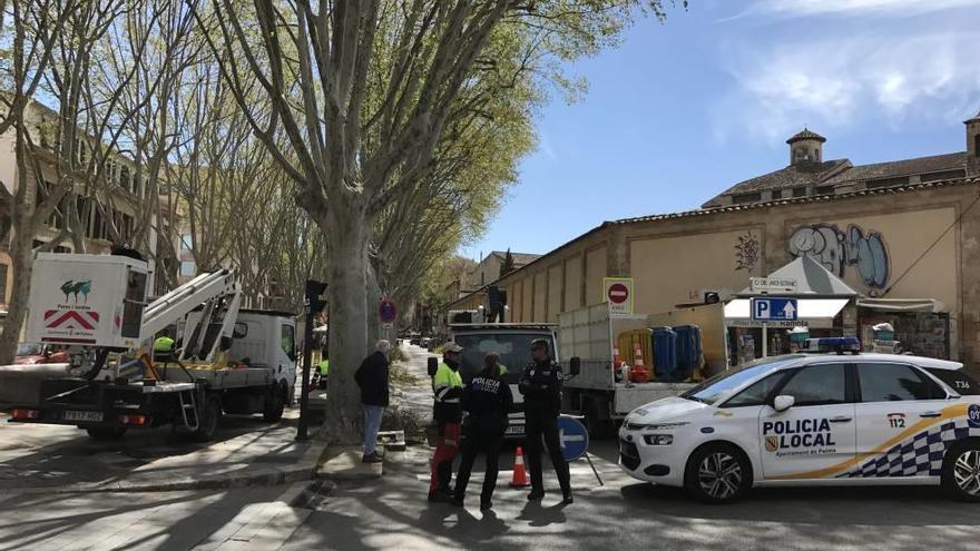 La circulación no fue posible en sentido hacia el Teatre Principal.