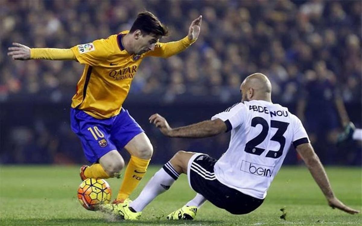 Messi falló dos claras ocasiones