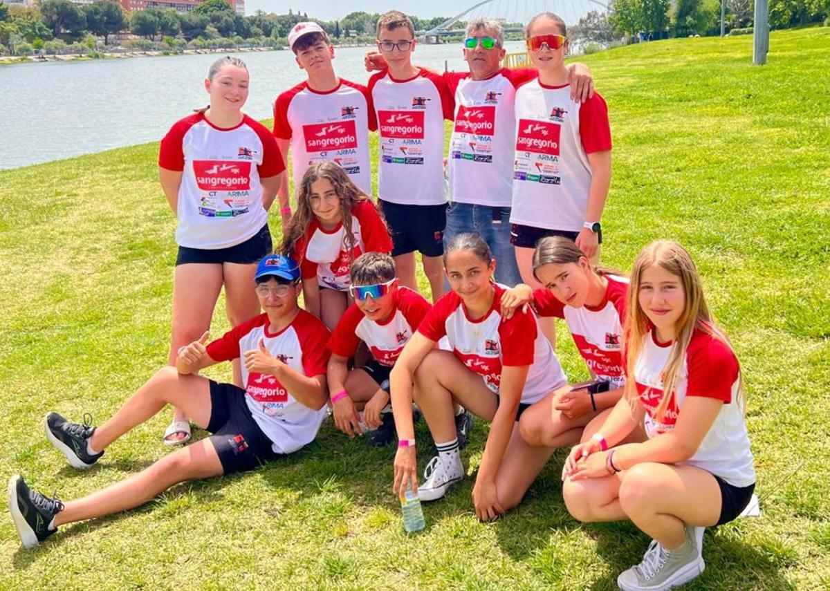 Equipo del San Gregorio Ciudad de Zamora en Sevilla. | CEDIDA