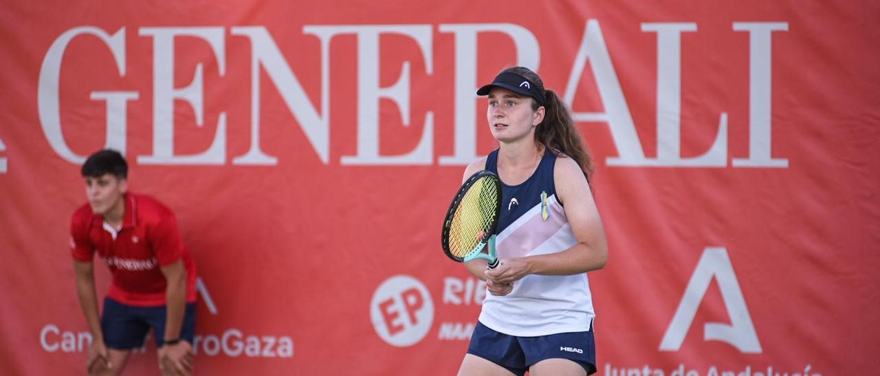 La ucraniana Daria Snigur en su partido de estreno en el Open Generali Palma del Río.