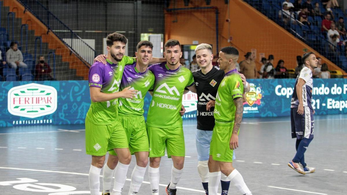Algunos de los jugadores de la cantera del Palma Futsal que formaron parte del equipo del Mundial Sub21