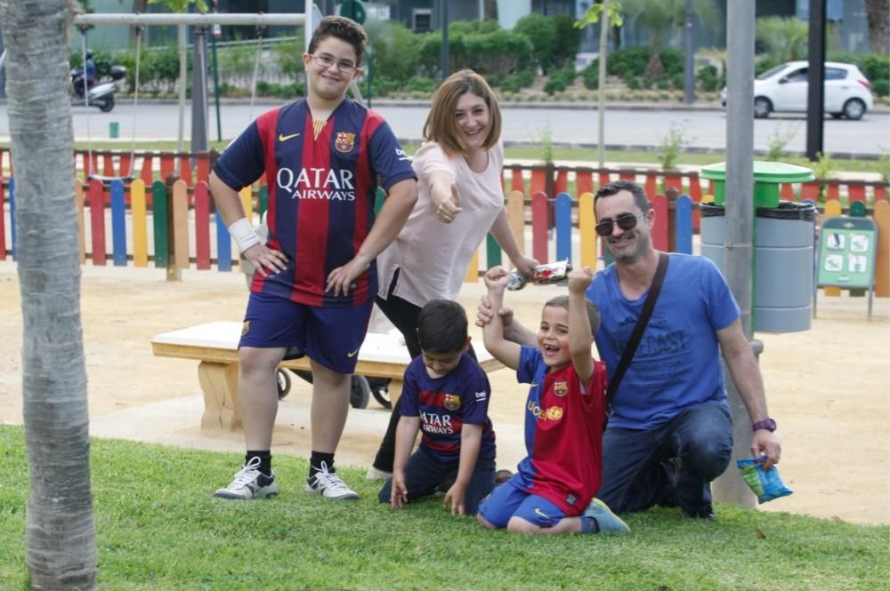 Celebración del título de Liga del Barcelona en Murcia