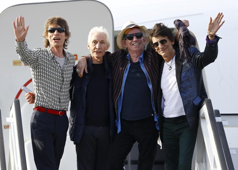 The Rolling Stones aterrizaron hoy en La Habana, donde todo está listo para el concierto gratuito y multitudinario que ofrecerán mañana en la capital cubana.