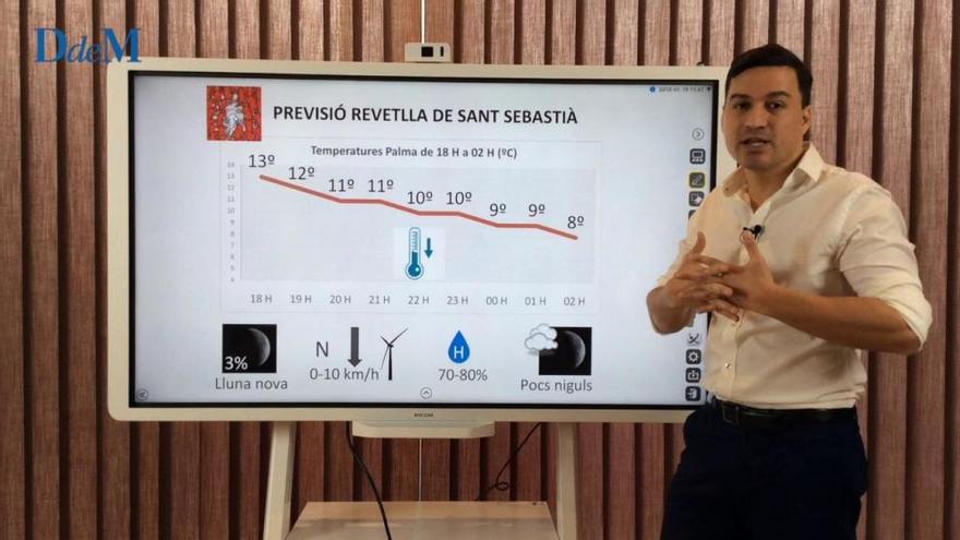 El tiempo de la 'Revetla' de Sant Sebastià y del fin de semana (19 de enero de 2018)