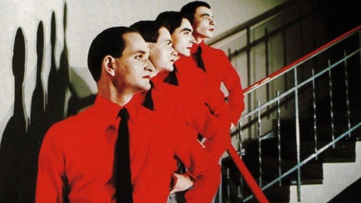 Imagen de 'The man machine' de Kraftwerk, con Florian Schneider en primer plano