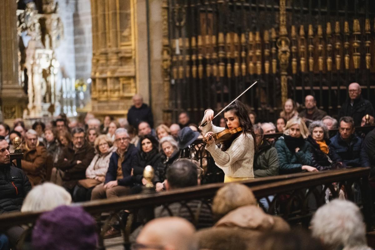 Miriam Hontana, en el cierre de Atrium Musicae en la catedral de Plasencia.