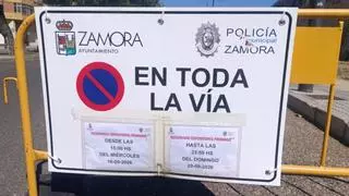 Una de las principales arterias de Zamora, sin plazas de aparcamiento hasta el domingo
