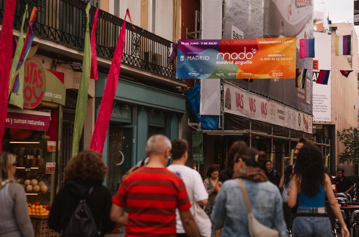 Madrid se viste de banderas arcoiris para celebrar la fiesta del Orgullo 2024.