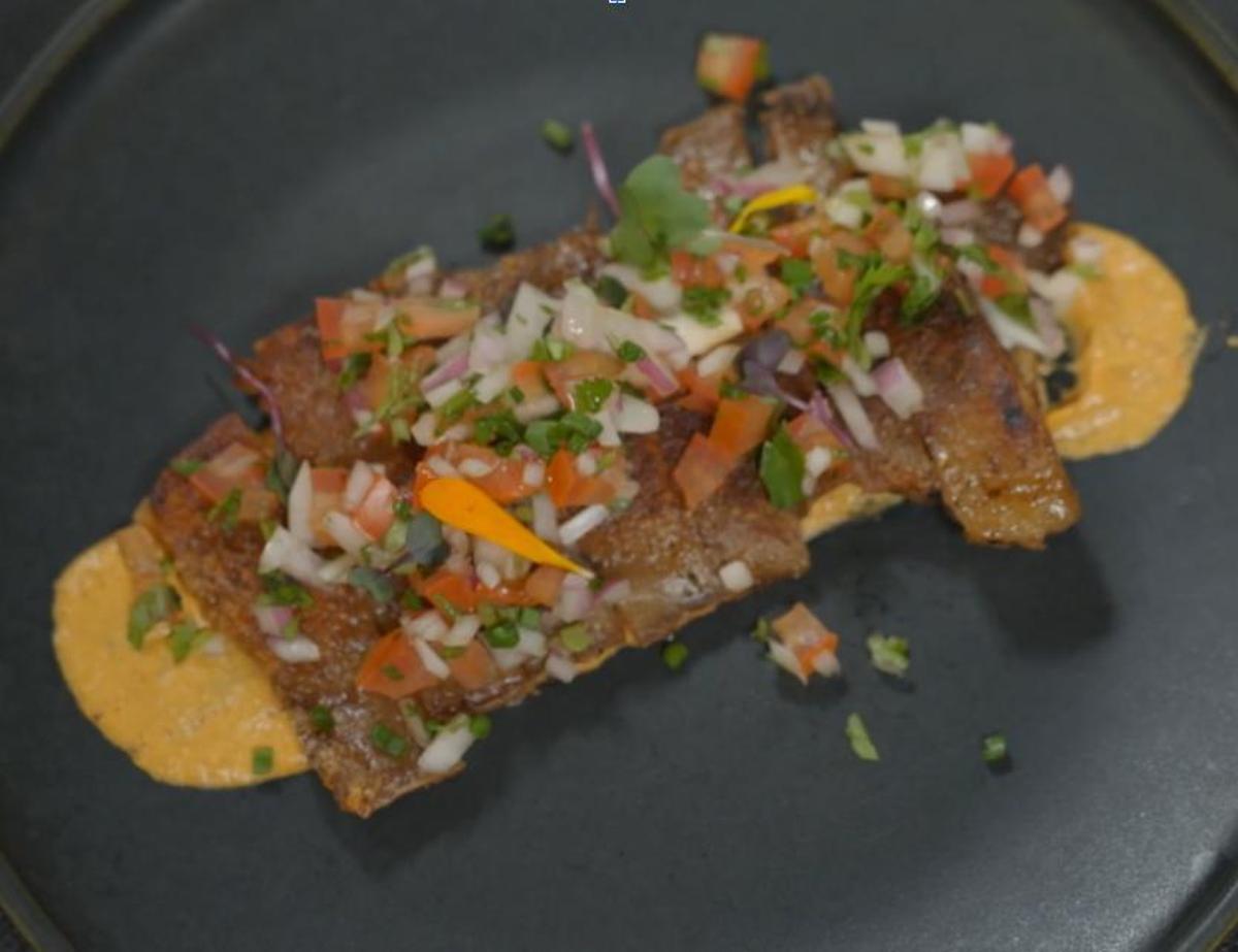 Morro de porc cuinat pel xef de l'Eixida, Ander Etxebeste.