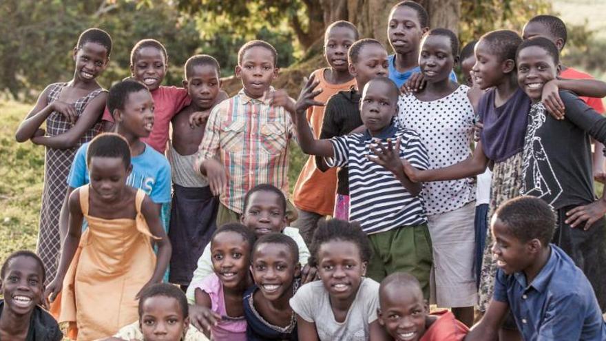 Alguns dels infants que viuen a l&#039;orfenat d&#039;Entebbe, a Uganda.