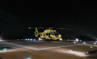 El SEM activa el vuelo nocturno en el helipuerto del Hospital Can Ruti de Badalona