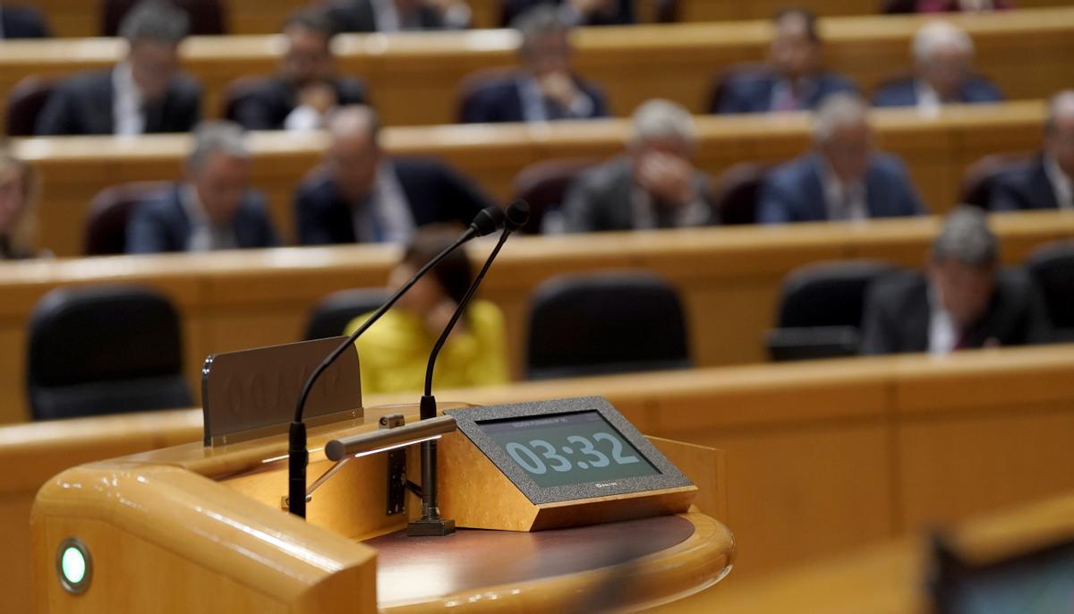 El cara a cara entre Sánchez y Feijóo en el Senado, en imágenes