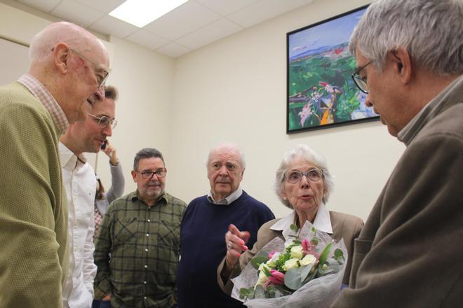 Imatges de la visita a Figueres de Mercedes d'Orriols, testimoni de l'exili de 1939