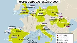 El aeropuerto de Castellón duplica este mes su oferta de rutas: vuelos y chollos disponibles desde marzo