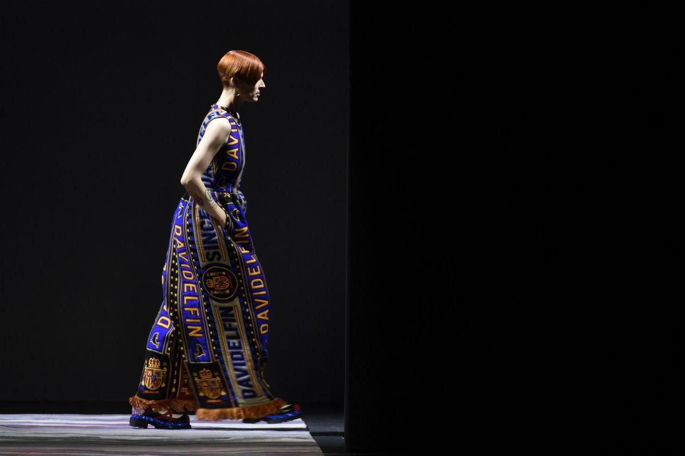 David Delfín, O/I 2016-2017, vestido con print
