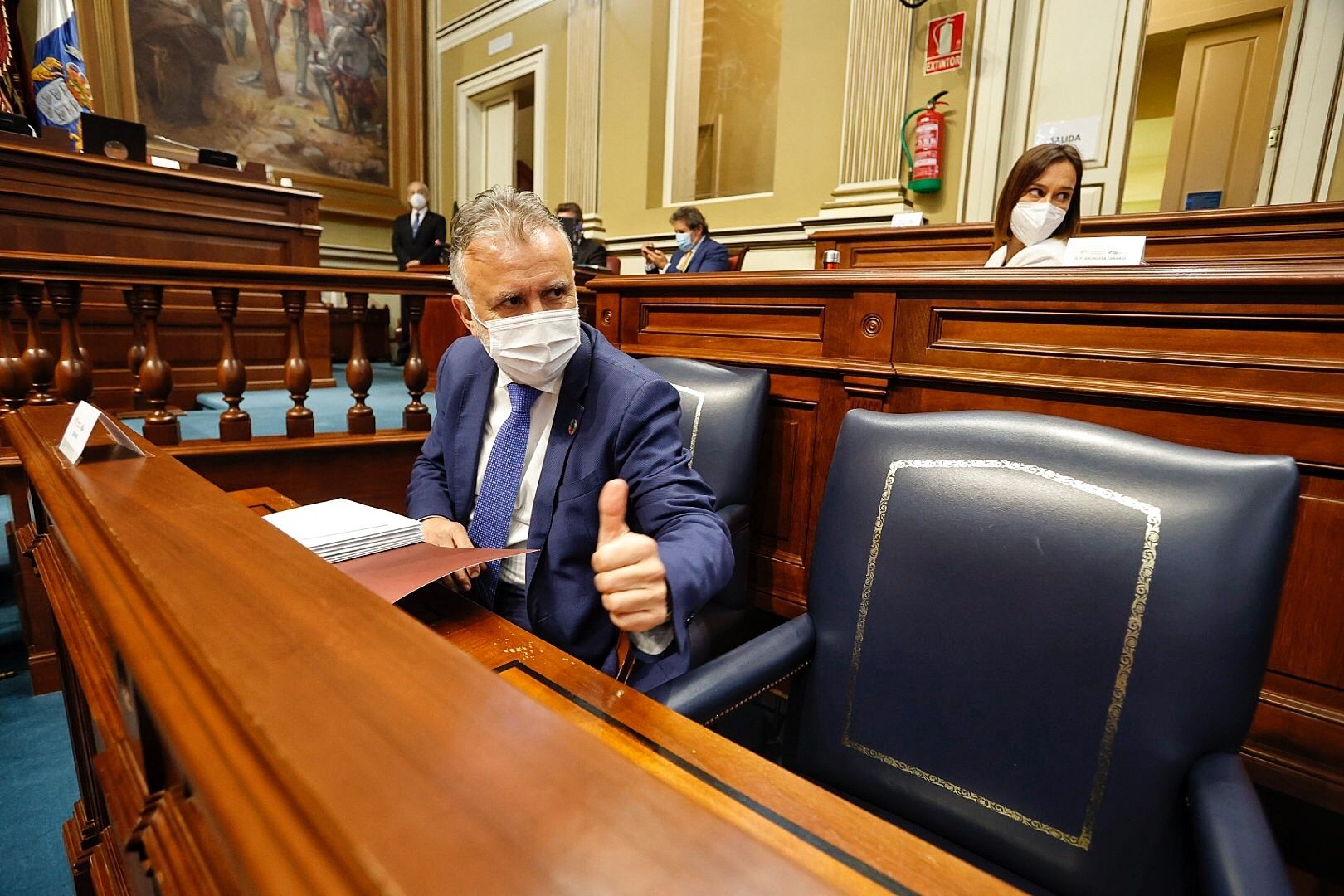 Pleno en el Parlamento de Canarias (9/2/21)