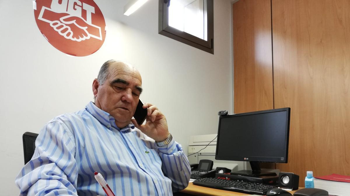 Fernando Fernández, en su despacho del sindicato en una imagen de archivo.
