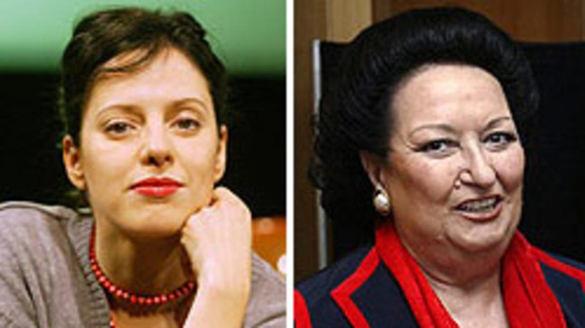 L’actriu Maria Molins (esquerra) i la soprano Montserrat Caballé. L’actriu Maria Molins (esquerra) i la soprano Montserrat Caballé.