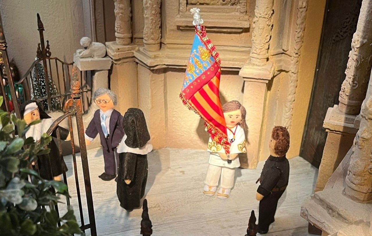 El belén de Duque de Gaeta incorpora la sátira a sus escenas, casi como si de una falla en miniatura se tratara