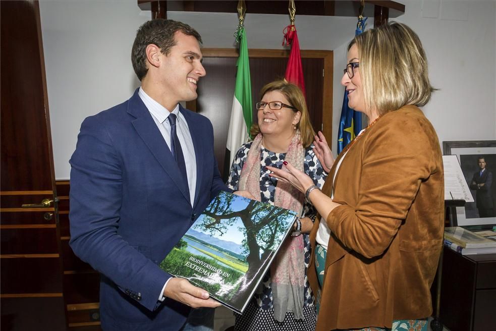 Visita de Albert Rivera a Extremadura