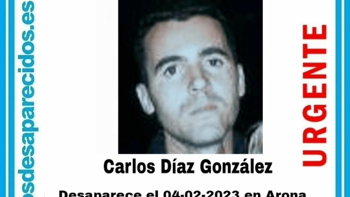 Carlos Díaz, desaparecido en Tenerife.