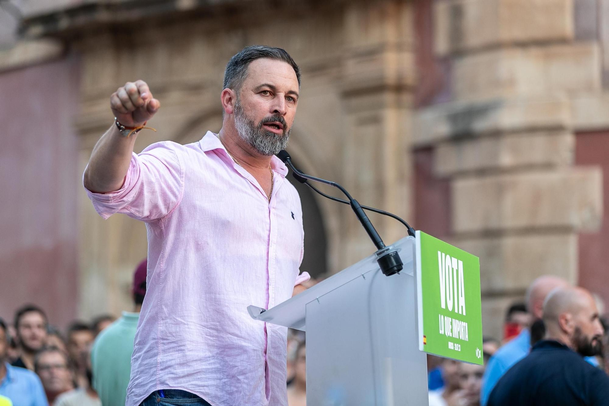 Las imágenes del mitin de Santiago Abascal en Murcia - La Opinión de Murcia