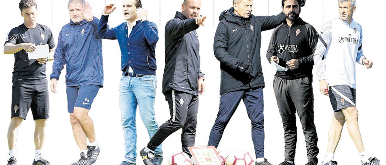 Los técnicos del Sporting desde 2016.