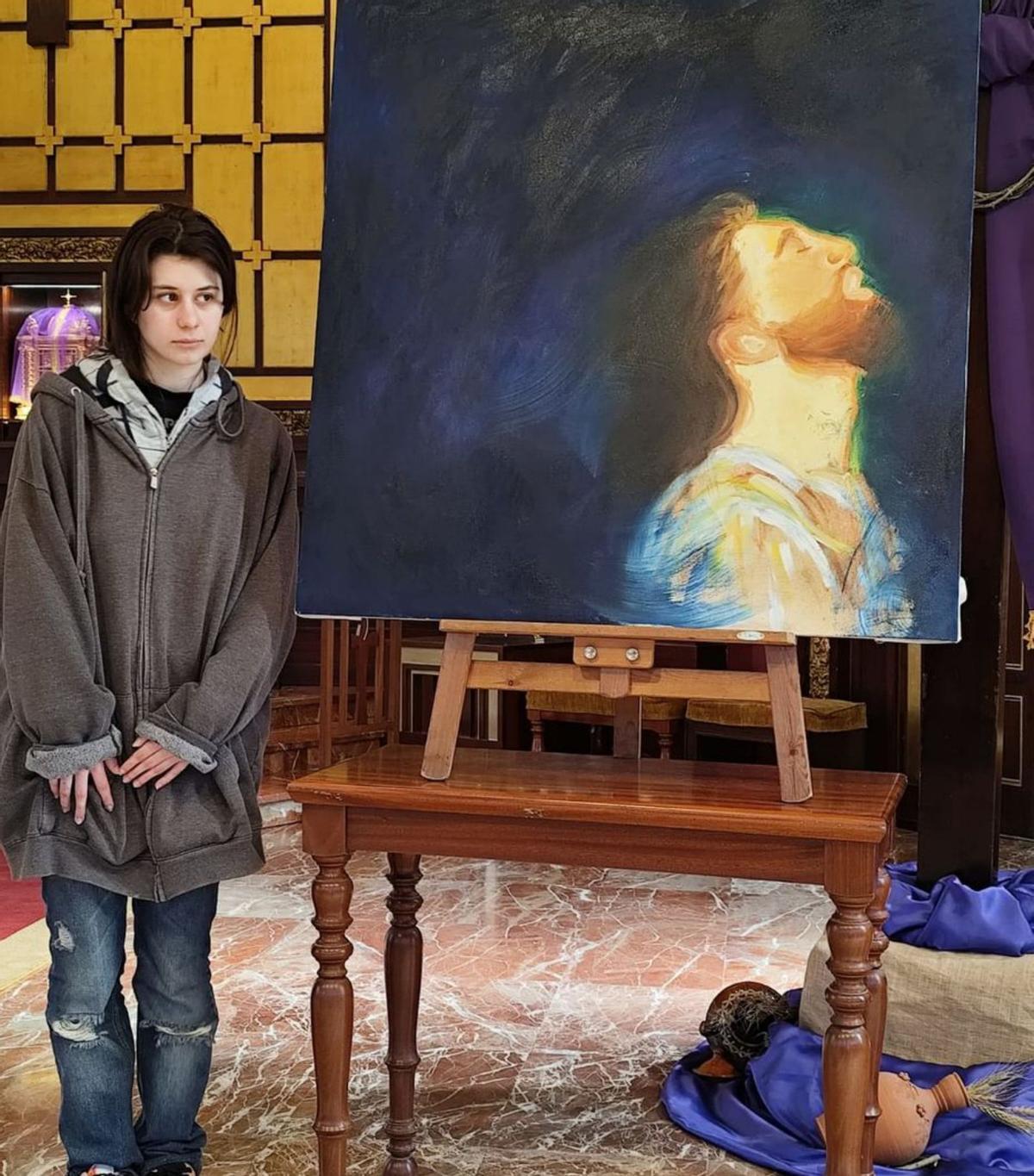 Obra de Vera Losada, exhibido ahora en la parroquia. | FdV